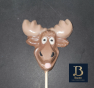 608 Moose Face Chocolate or Hard Candy Lollipop Mold